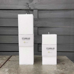 Square pillars of olivestearin