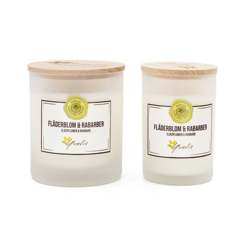 Scented candle Elderflower & Rhubarb