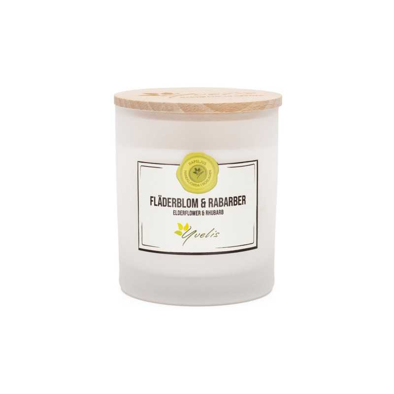 Large candle Elderflower & Rhubarb