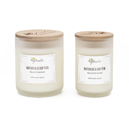 Unscented rapeseed wax candle