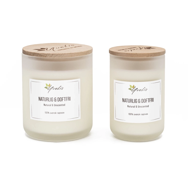 Unscented rapeseed wax candle